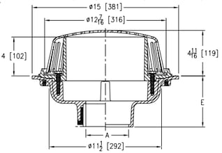 Zurn Z100-W4 Roof Drain 4-In. Internal Water Dam